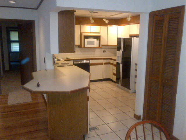 1730 Good Avenue Park Ridge, IL 60068 - Photo 8 of 24 a kitchen with stainless steel appliances a refrigerator a table and chairs