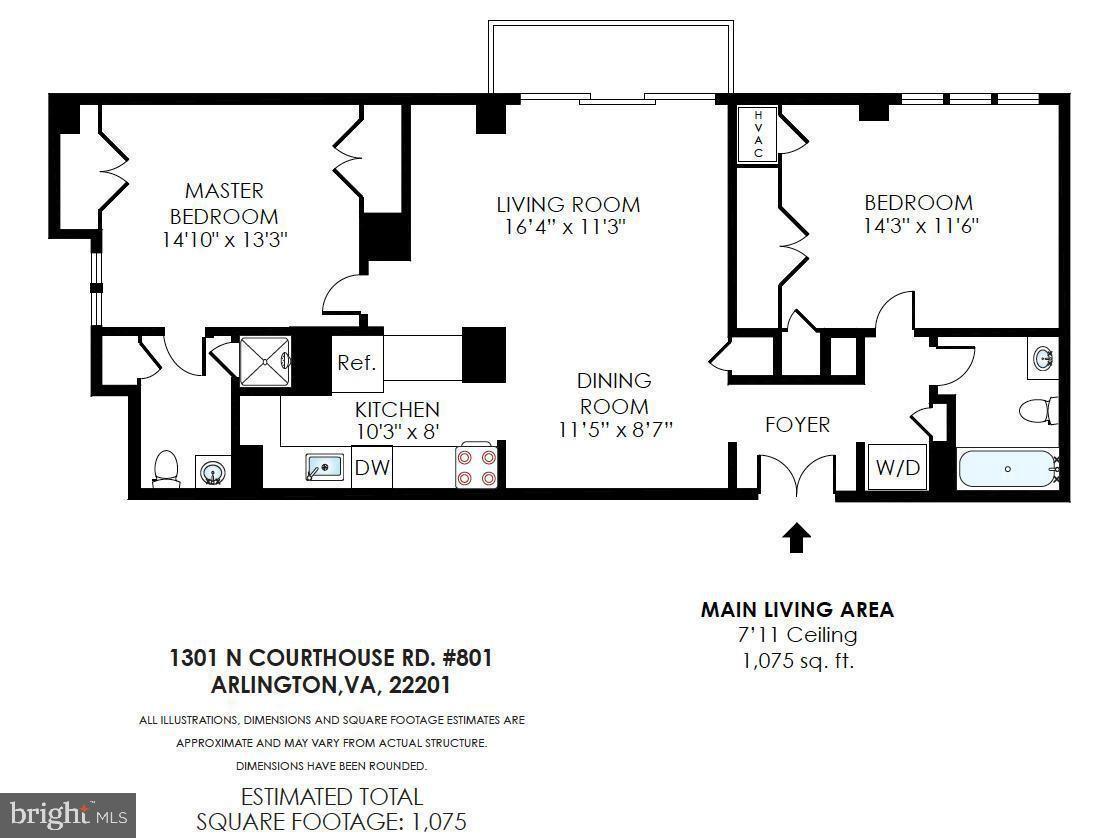 1301 North Courthouse Road, Unit 801 Arlington, VA 22201 - Photo 27 of 31 Floor plan