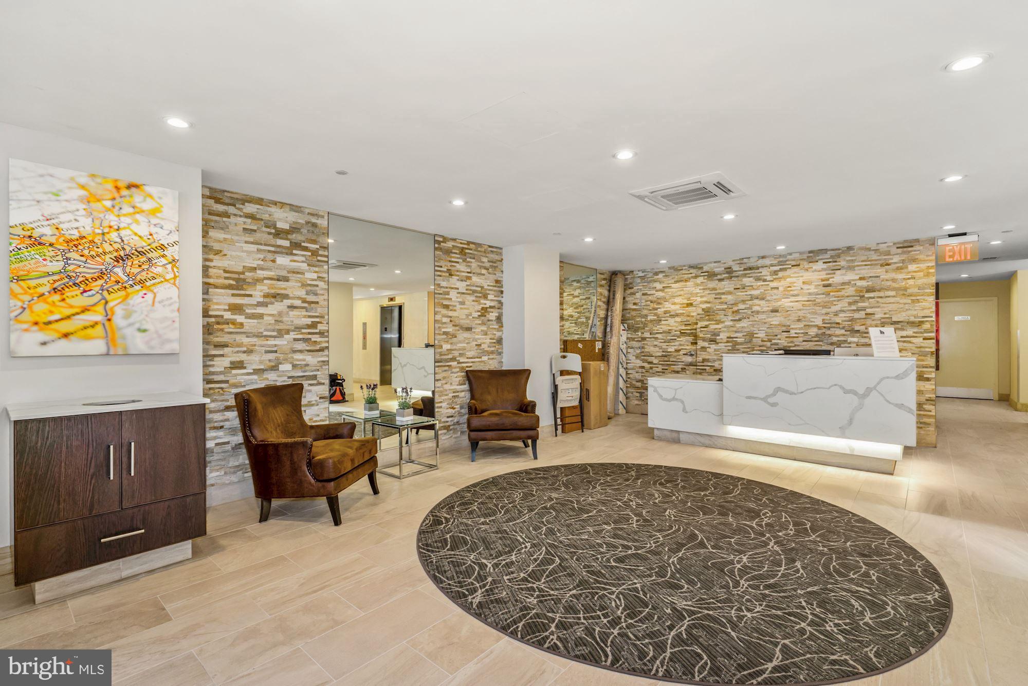 1301 North Courthouse Road, Unit 801 Arlington, VA 22201 - Photo 5 of 31 Welcoming updated lobby w/24/7 front desk