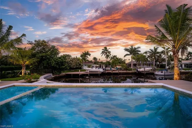 a view of a lake with houses