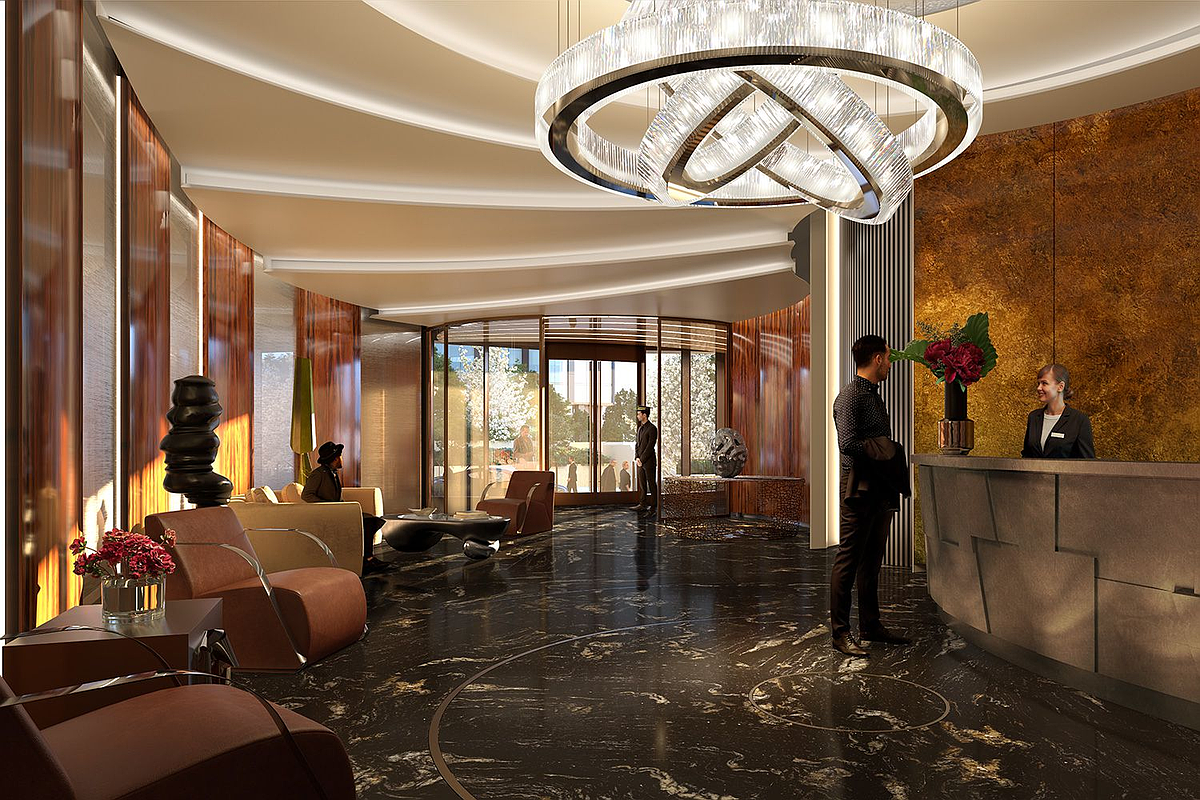 35 Hudson Yards, Unit 6901 Manhattan, NY 10001 - Photo 13 of 24 a living room with furniture