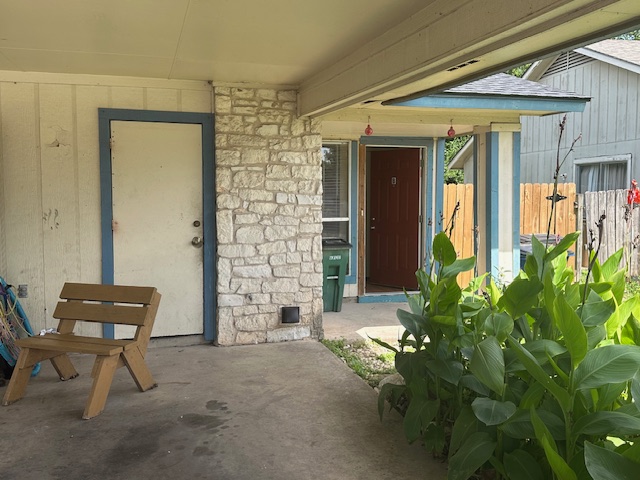 6912 Branchwood Drive, Unit B Austin, TX 78744 - Photo 10 of 11 a view of an outdoor space with porch