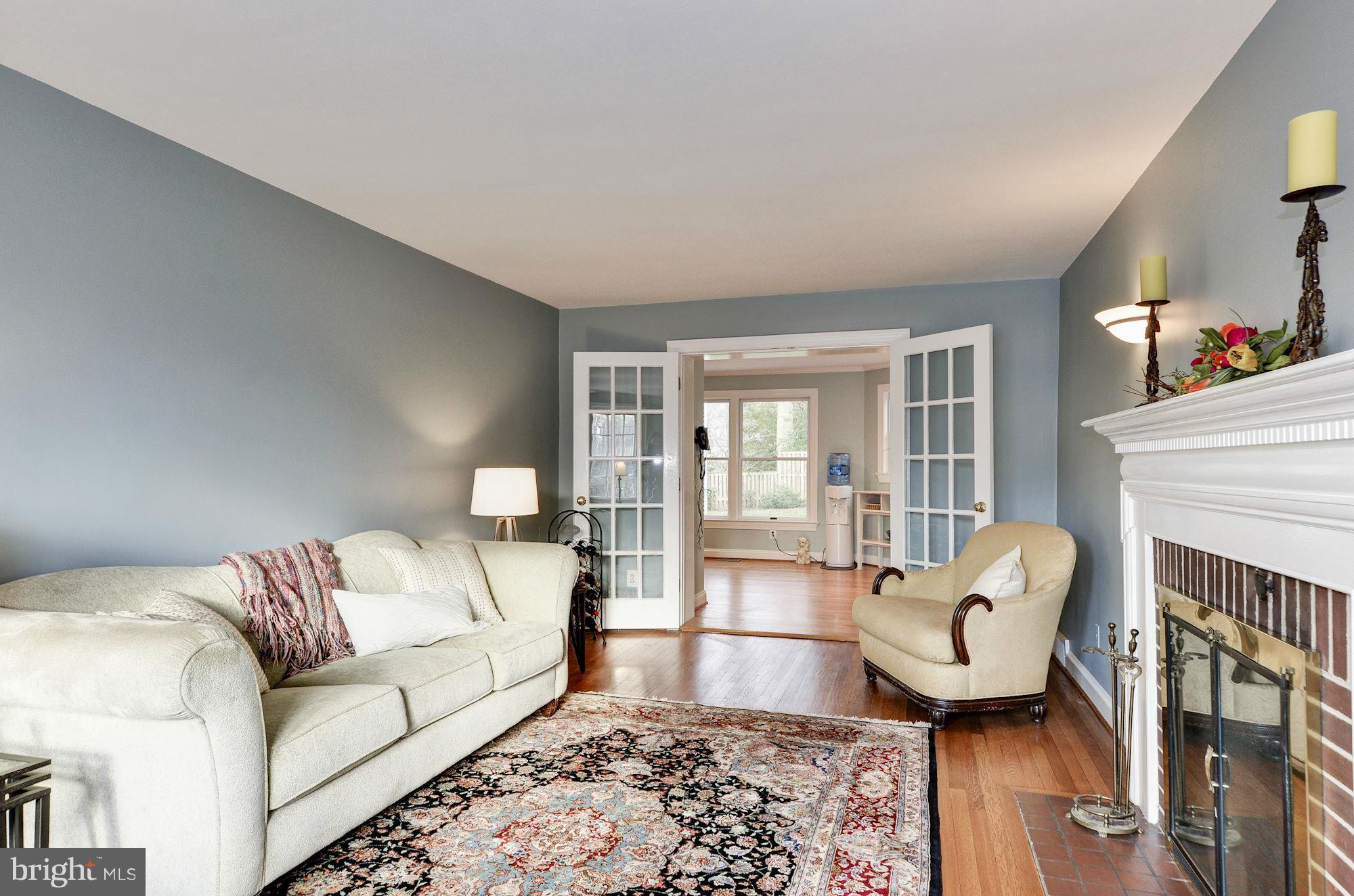 7827 Aberdeen Road Bethesda, MD 20814 - Photo 13 of 30 Living Room w/wood burning FP