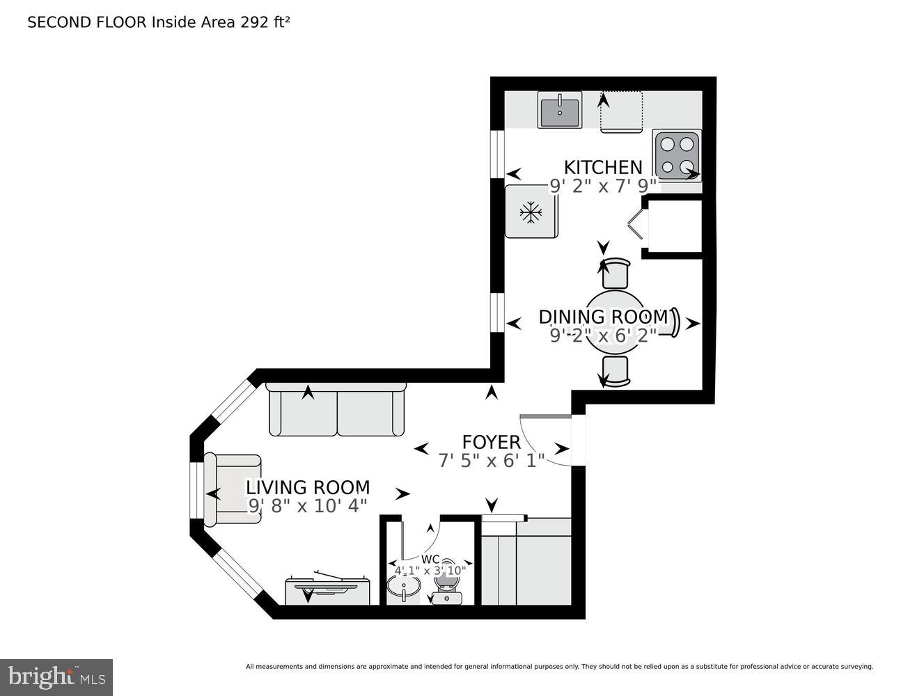 516 4th Street Northeast, Unit 202 Washington, DC 20002 - Photo 17 of 18 Main-level floor plan