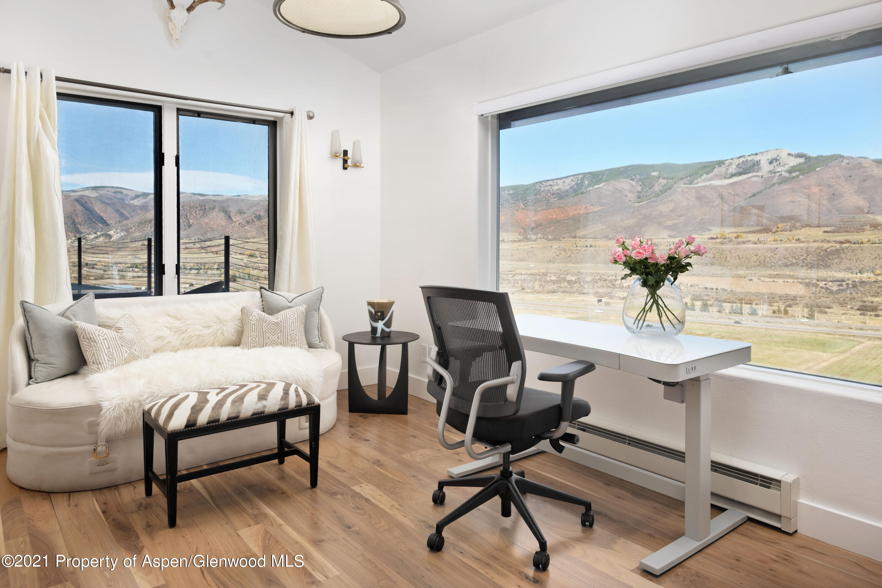 474 Upper Ranch Road Aspen, CO 81611 - Photo 4 of 43 a living room with furniture and a potted plant