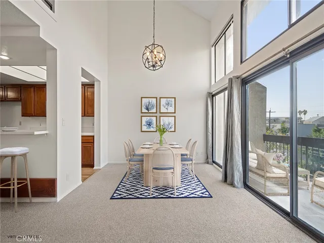 a view of dining room and livingroom with furniture