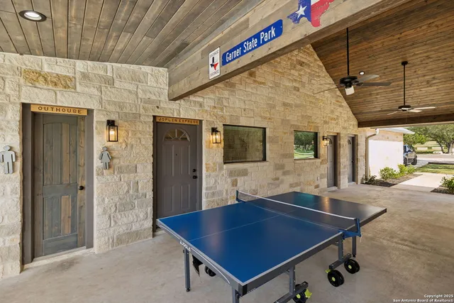 a outdoor space with furniture