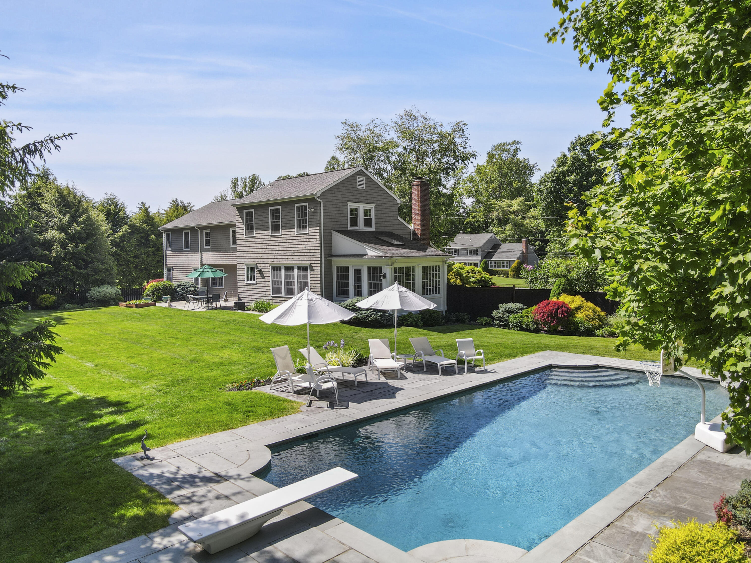 34 Summit Ridge Road New Canaan, CT 06840 - Photo 23 of 28 an aerial view of a house