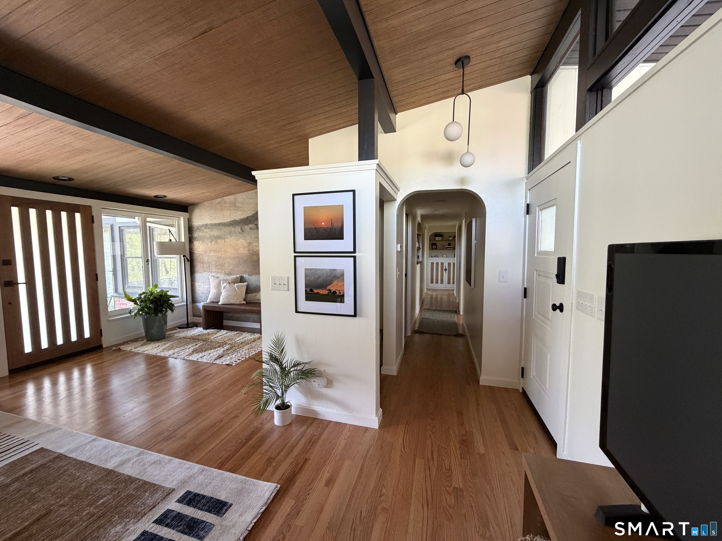 Undisclosed Address Meriden, CT 06451 - Photo 5 of 35 Wood ceilings accent the floors and beautiful front door