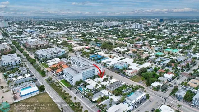 an aerial view of multiple house