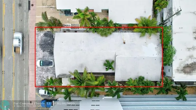 an aerial view of multiple house