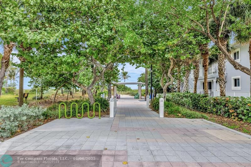 4548 North Ocean Drive, Unit 4 Lauderdale-by-the-Sea, FL 33308 - Photo 37 of 48 a view of a road with plants and large trees