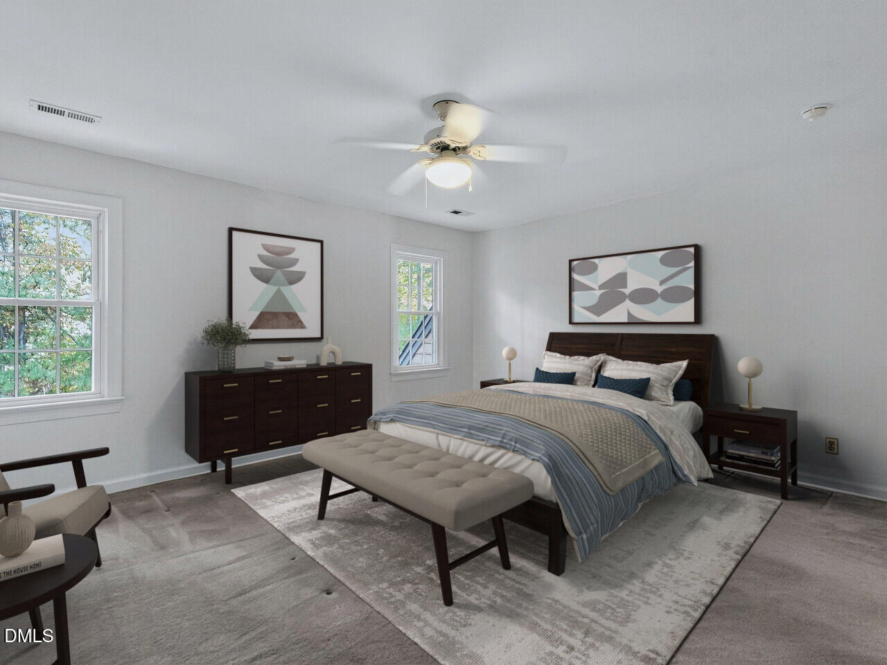 6113 Shelton Court Raleigh, NC 27609 - Photo 13 of 27 Primary bedroom staged