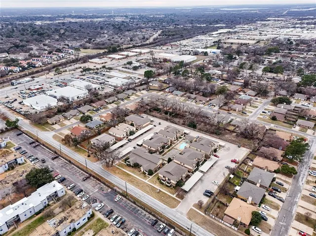 an aerial view of a city