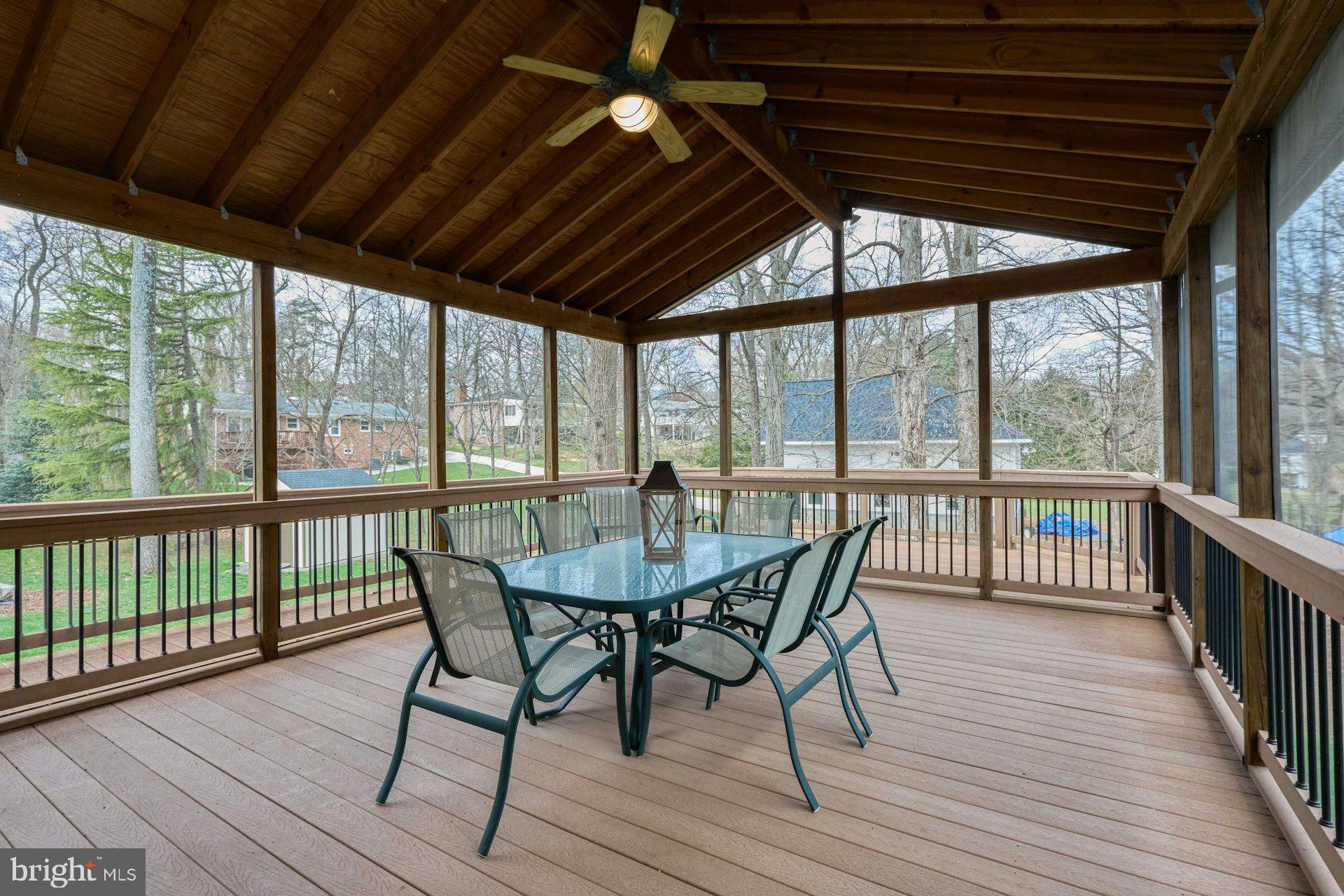 6586 Braddock Road Alexandria, VA 22312 - Photo 22 of 57 Large screened porch for al fresco, bugless dining