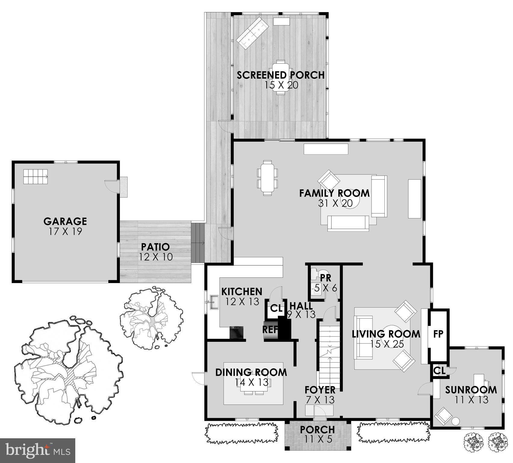 6586 Braddock Road Alexandria, VA 22312 - Photo 55 of 57 Main level floor plan