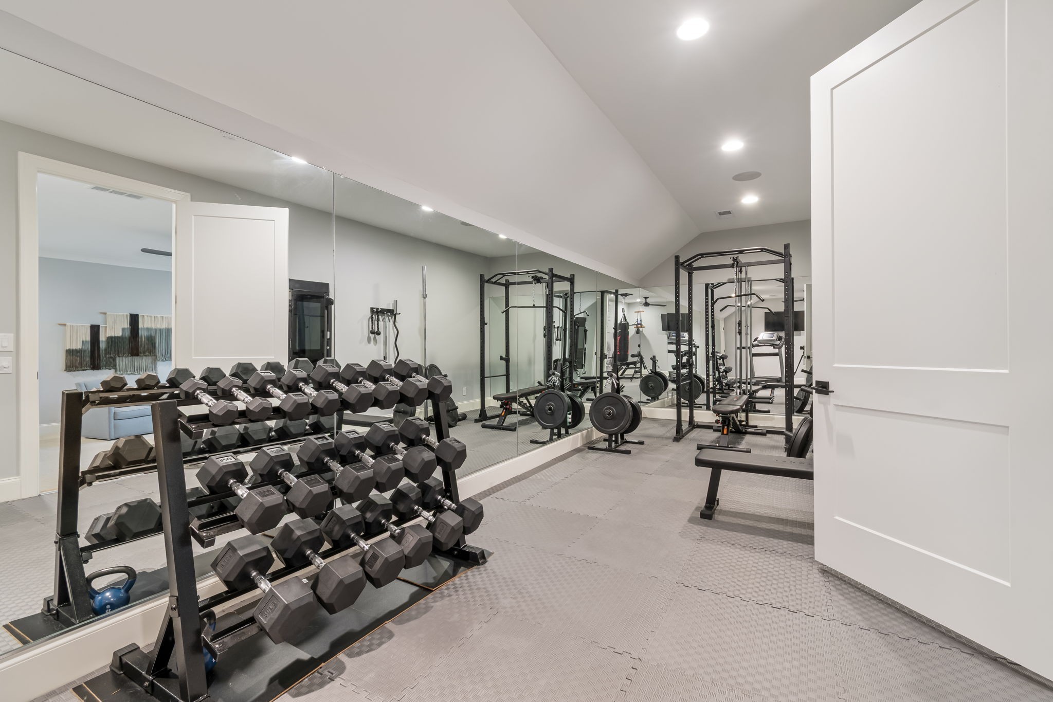 6304 Percheron Lane Arrington, TN 37014 - Photo 31 of 57 a view of a room with gym equipment and mirrors