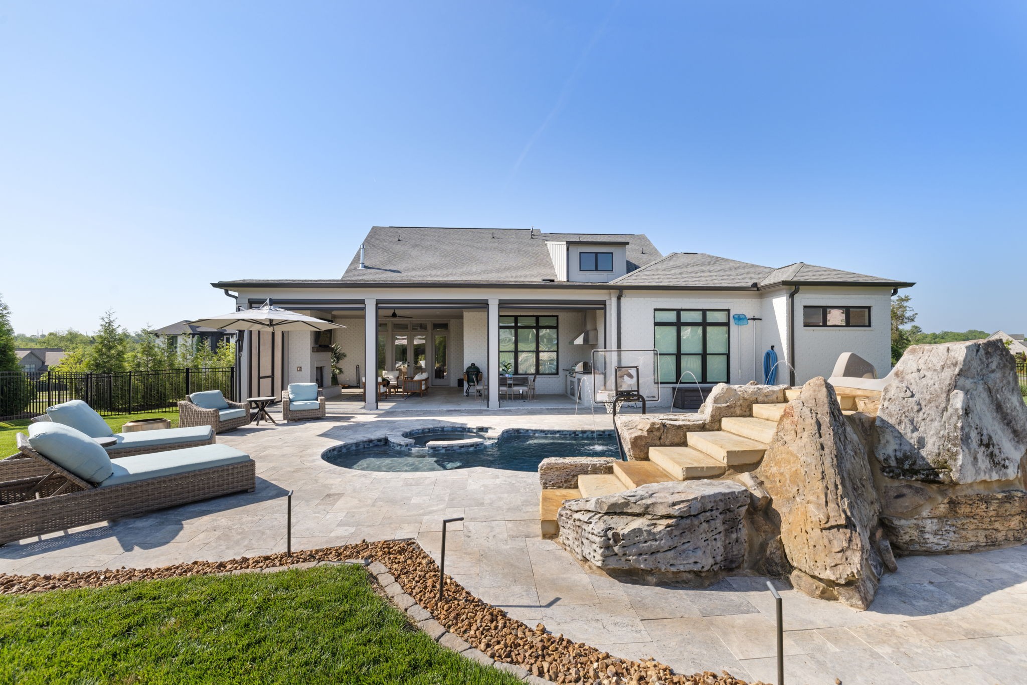 6304 Percheron Lane Arrington, TN 37014 - Photo 52 of 57 a view of a house with backyard sitting area and swimming pool