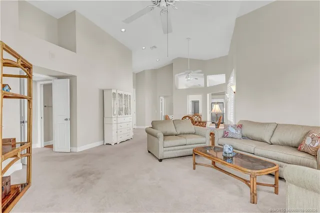 a living room with furniture and a couch