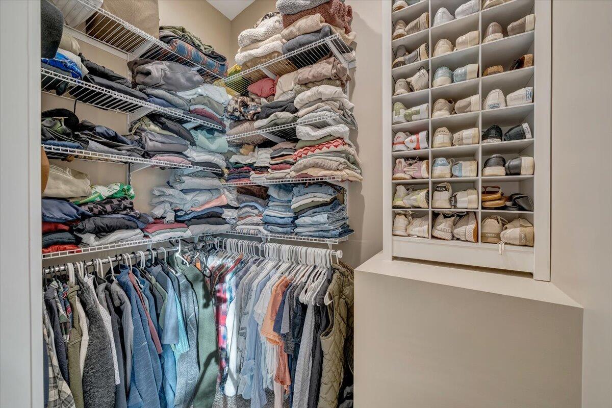 5 Reserve Road Moneta, VA 24121 - Photo 42 of 95 a view of walk in closet with clothes and shoes