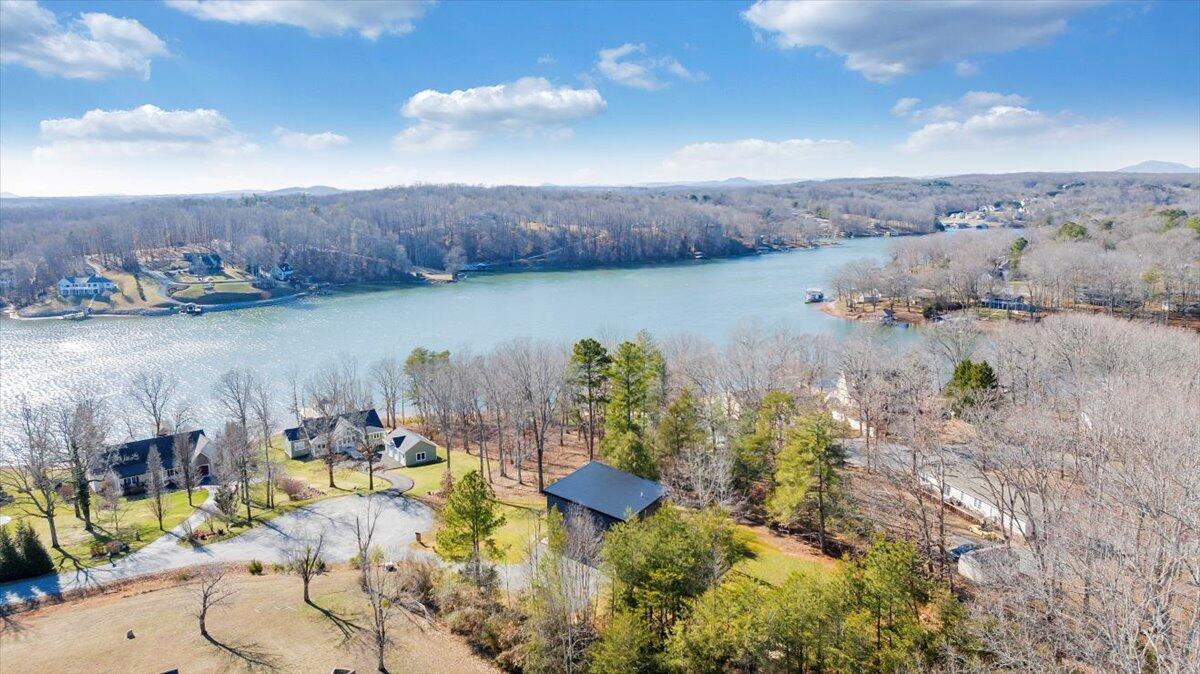 5 Reserve Road Moneta, VA 24121 - Photo 79 of 95 an aerial view of a house with a yard and lake view