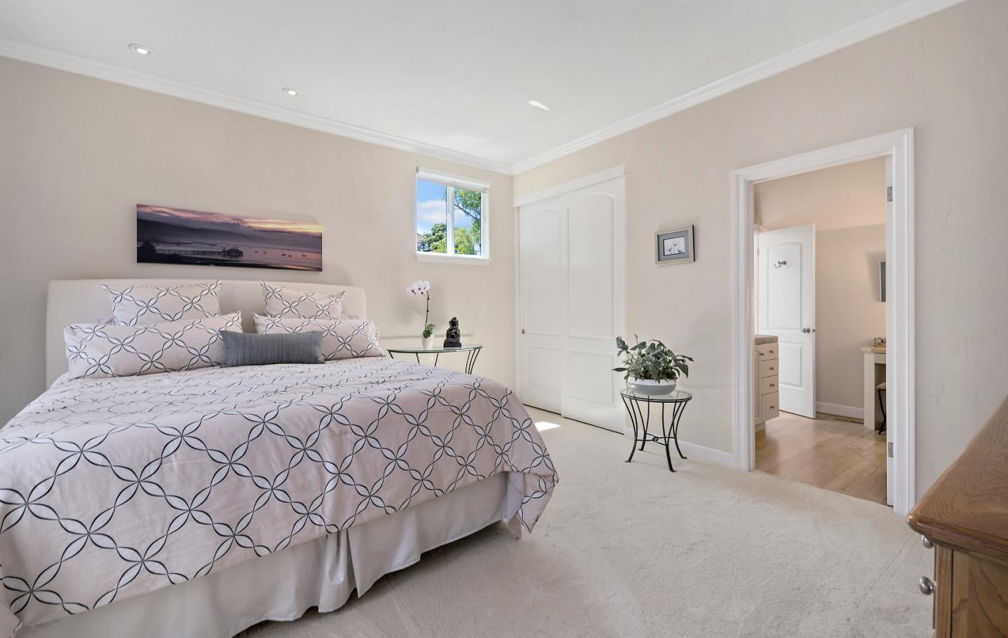 18 Farm Road Los Altos, CA 94024 - Photo 15 of 27 a bedroom with a bed and a couch