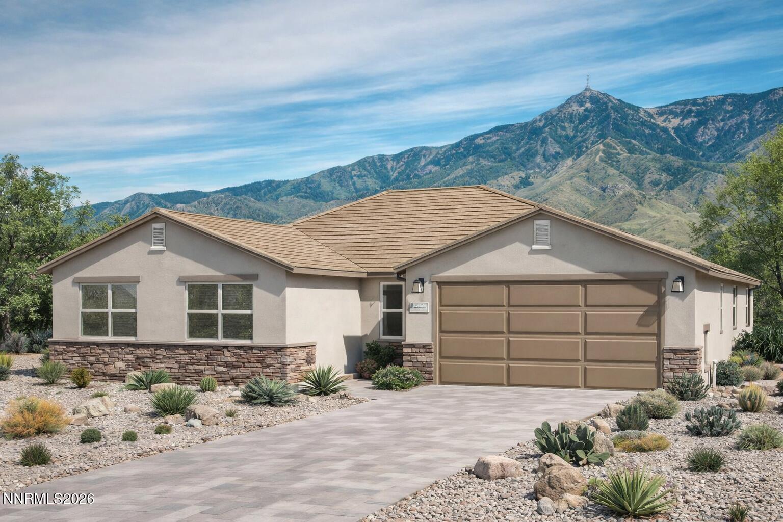 Xeriscape home with