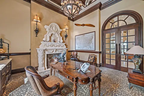 a spacious bathroom with a sink a mirror and shower