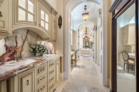a view of a house with a sink and glass door