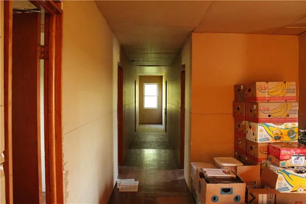 a view of gallery with windows