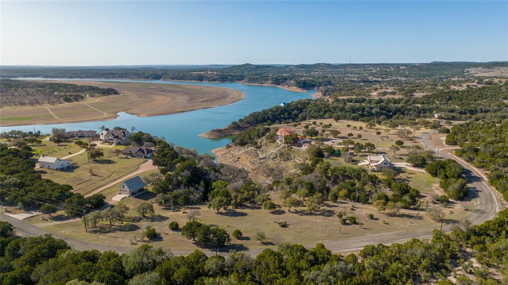 5255 Lookout Ridge Drive Marble Falls, TX 78654 - Photo 3 of 40 Aerial shows our 4.75-Acre site at Lake Travis; home at right center