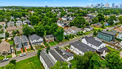 an aerial view of multiple house