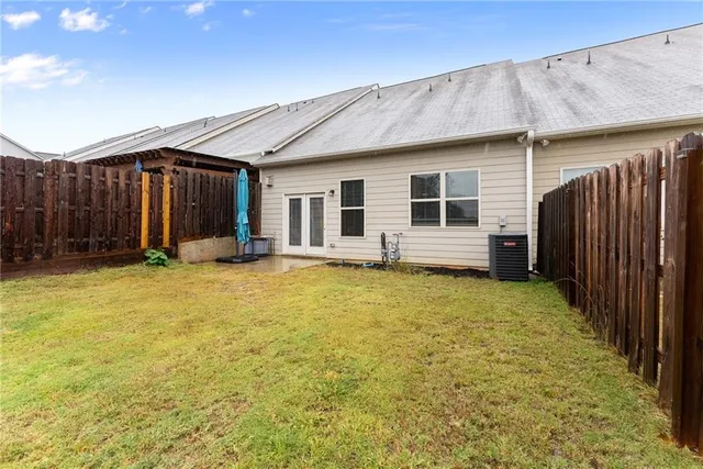 a backyard of a house