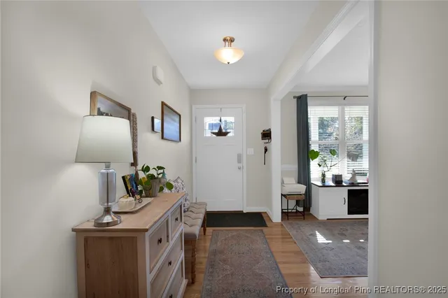 a view of living room and kitchen