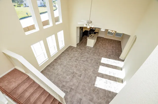 an empty room with a window