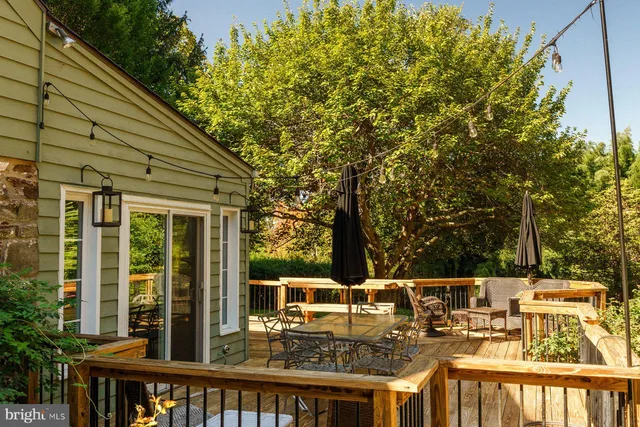 a view of balcony with patio