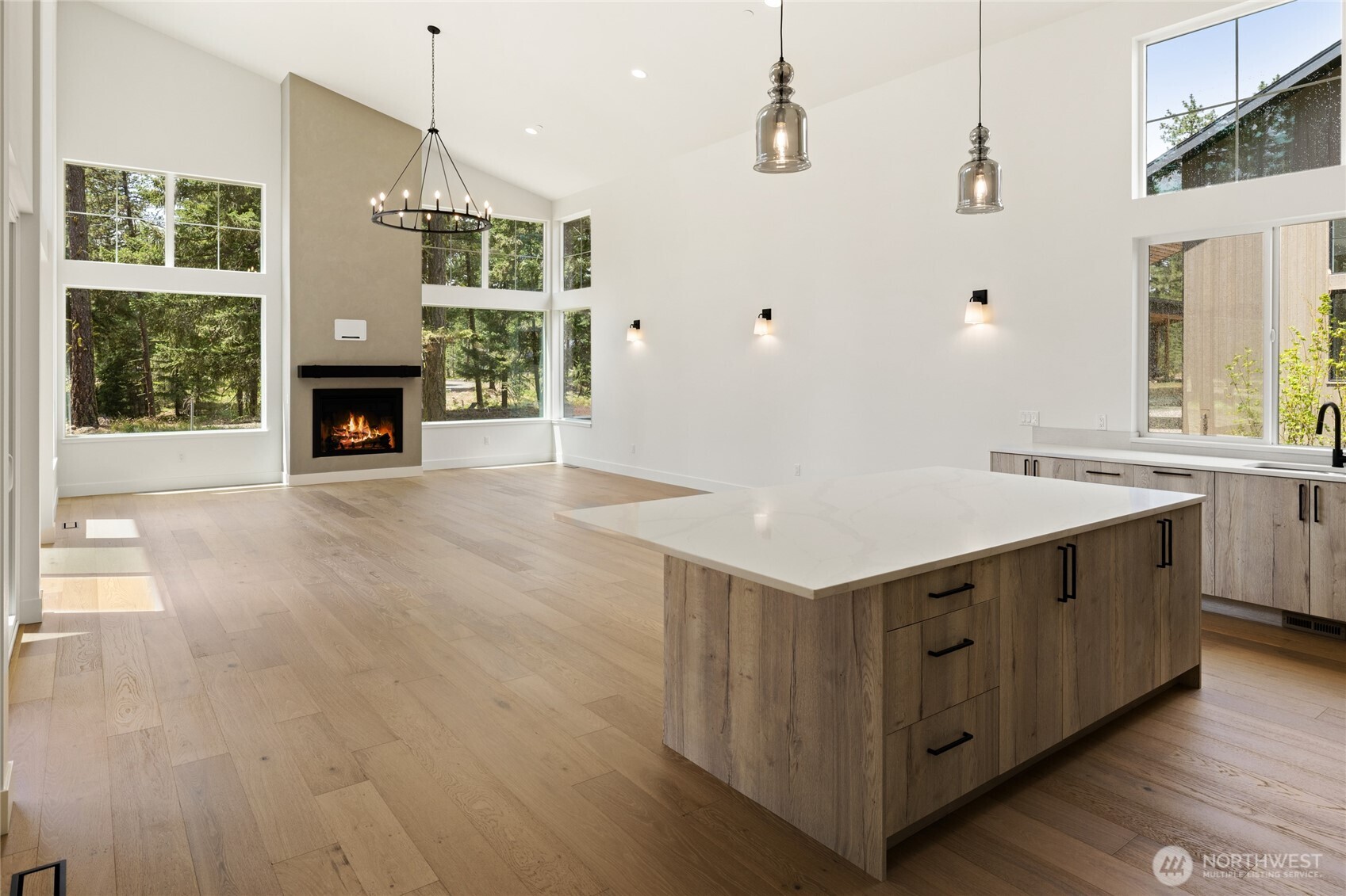 1920 Wanawish Loop Cle Elum, WA 98922 - Photo 7 of 17 a kitchen with a sink and a fireplace