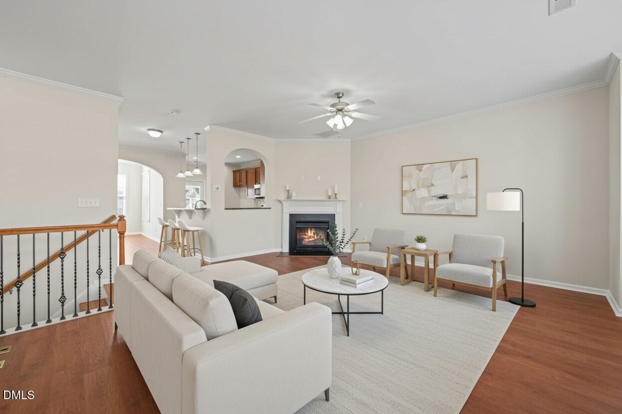 9226 Wooden Road Raleigh, NC 27617 - Photo 6 of 56 Living Room staged