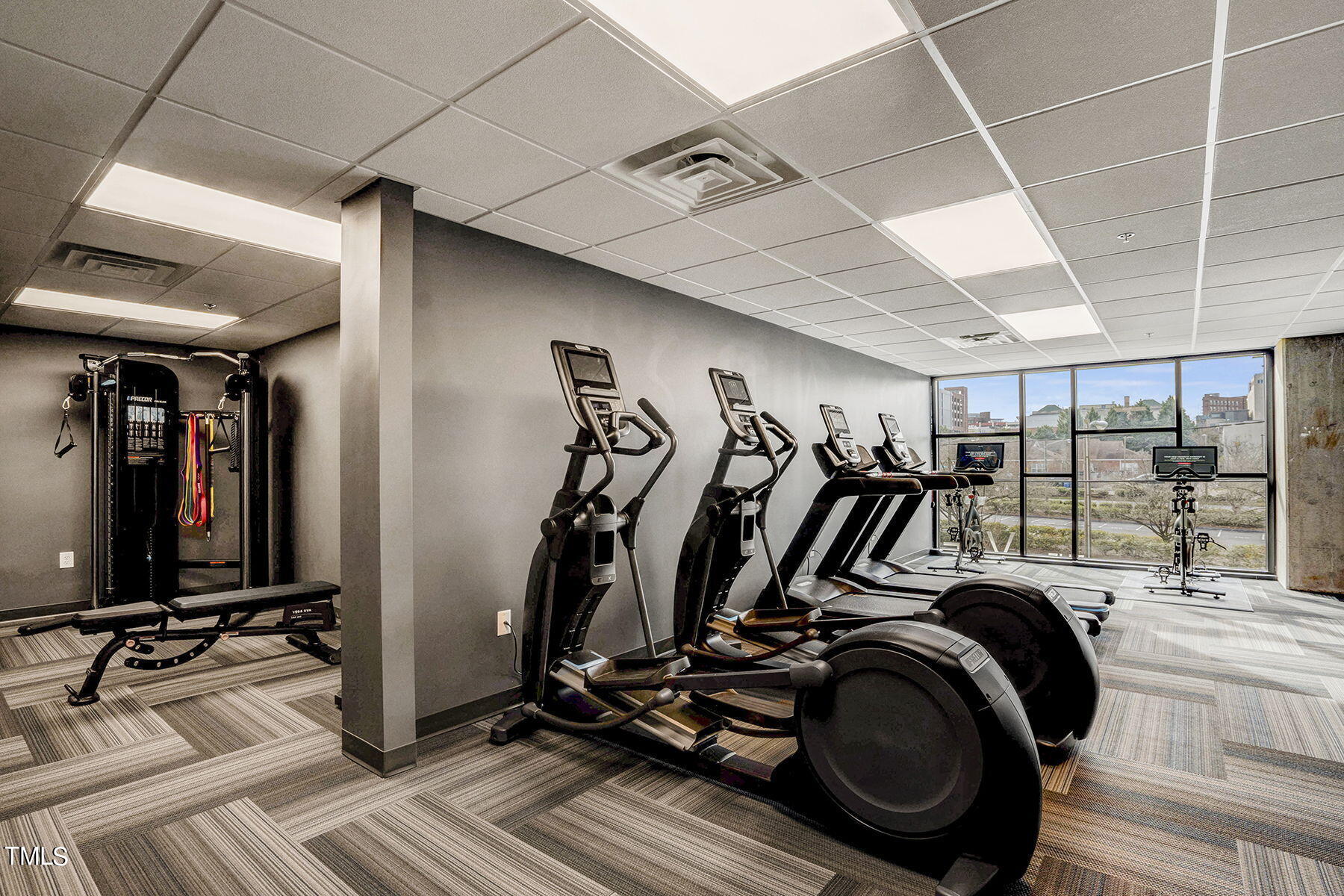 214 Hunt Street, Unit 711 Durham, NC 27701 - Photo 21 of 29 a view of a room with gym equipment