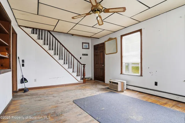 a view of an entryway with a window