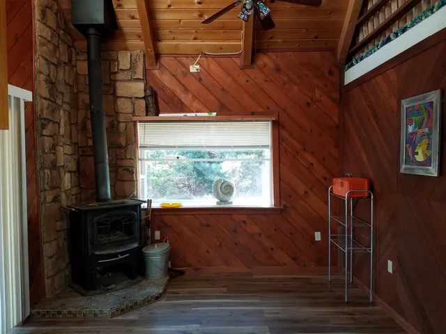 a view of sitting area in front of house