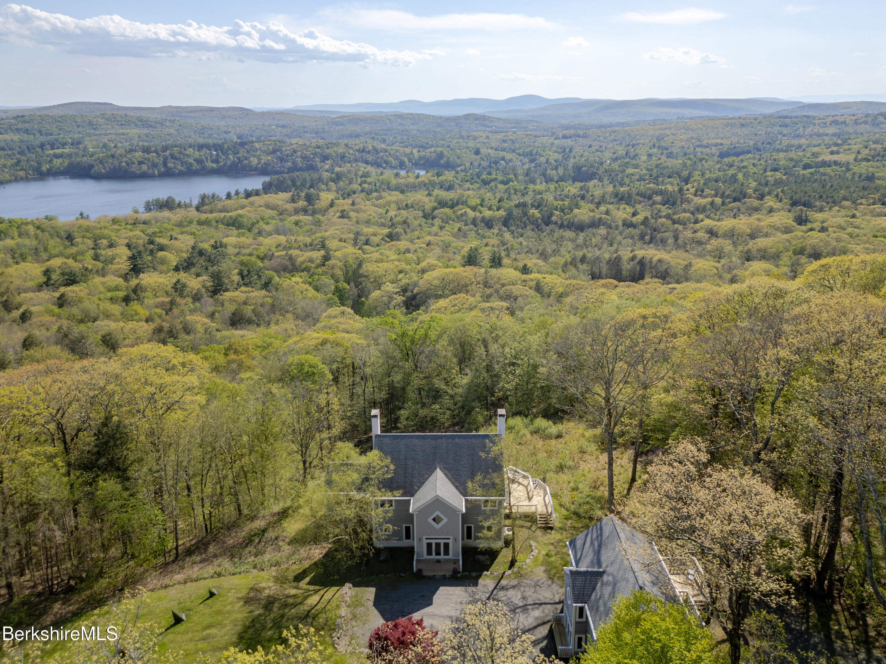 169 Mt Hunger Road Monterey, MA 01245 - Photo 47 of 47 AERIAL VIEW WITH LAKE GARFIELD