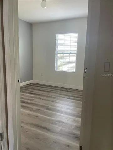 an empty room with a window