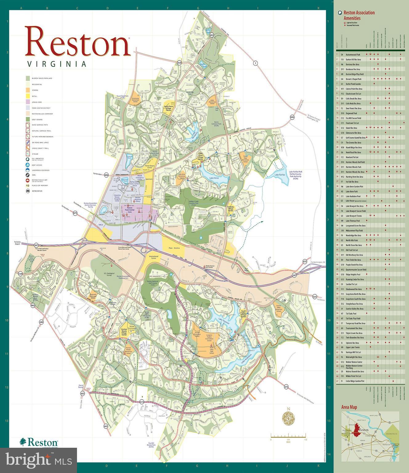 1338 Sundial Drive Reston, VA 20194 - Photo 46 of 51 Map of Reston Association