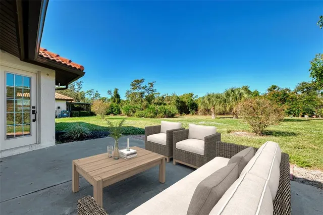 a view of an outdoor space and a yard