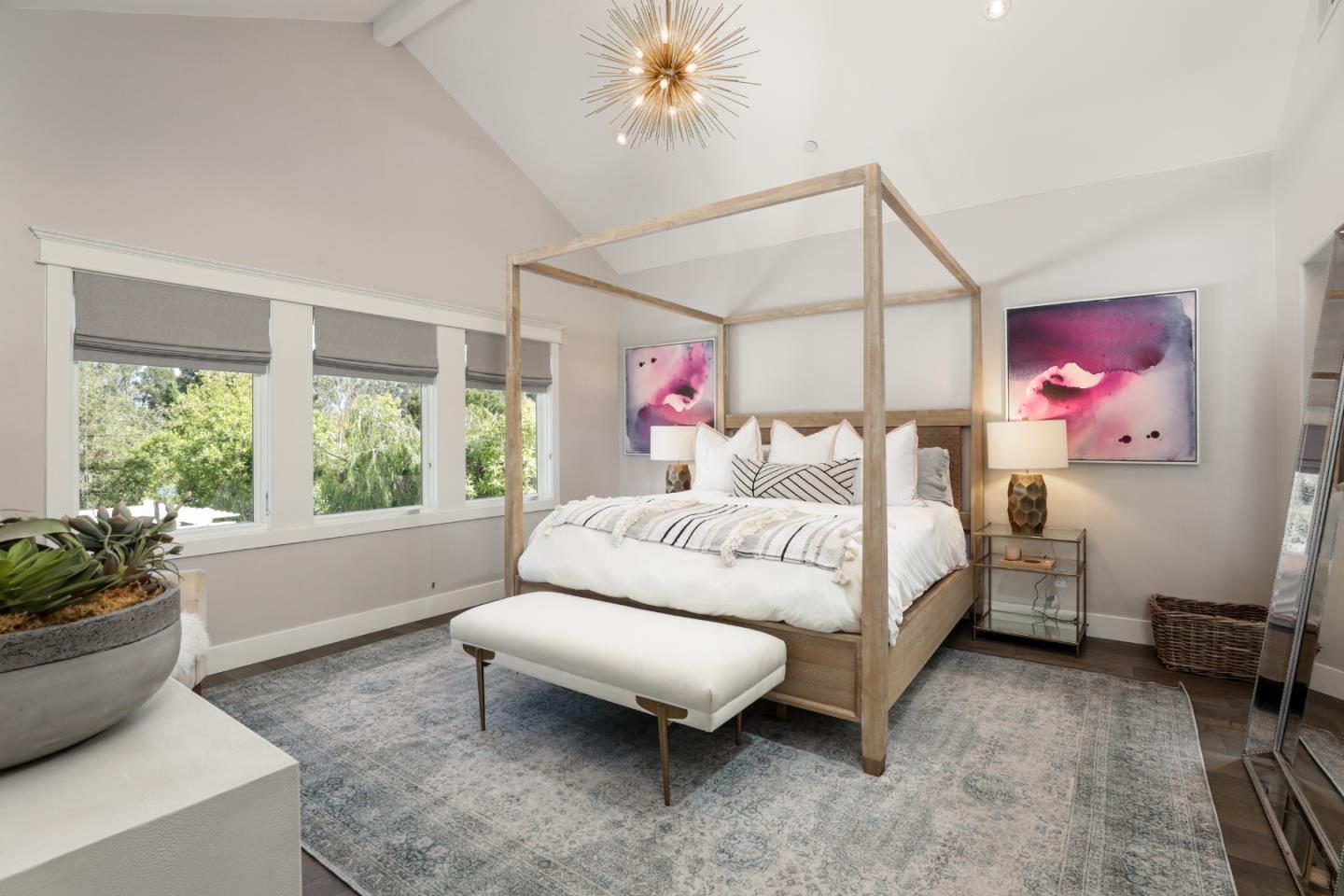 818 Crossway Road Burlingame, CA 94010 - Photo 11 of 50 a bedroom with furniture and a large window