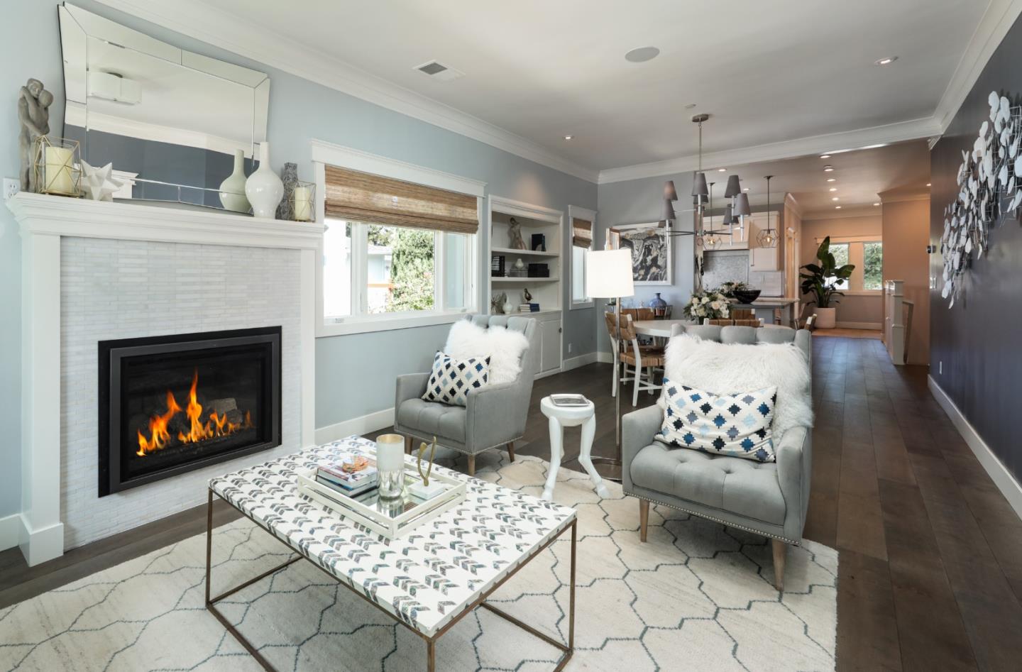 818 Crossway Road Burlingame, CA 94010 - Photo 5 of 50 a living room with furniture and a fireplace