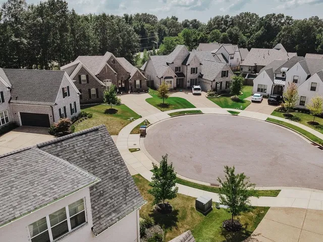 an aerial view of multiple house
