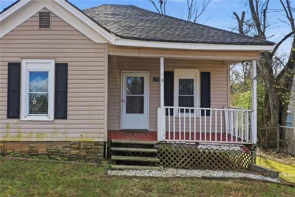 a front view of a house