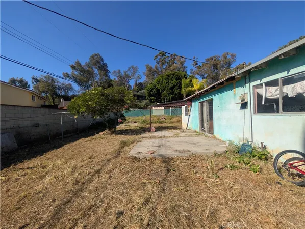 a backyard of a house